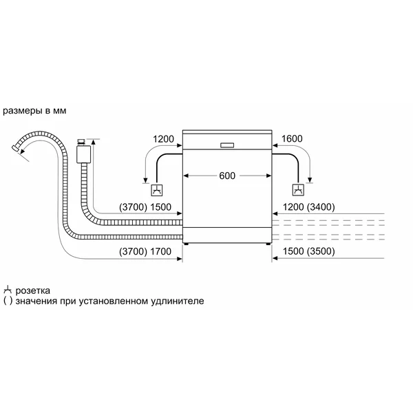 Serie|2 Встраиваемая посудомоечная машина 12 персон 2 корзины - изображение 9