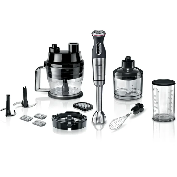 Погружной блендер 1000 ватт (+кубикорезка, насадки для шинковки овощей, измельчитель 0,5л, измельчитель 1,25л, тестомес, венчик, стакан)