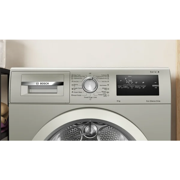 Serie|4 Сушильная машина конденсационная 8 кг серебристая