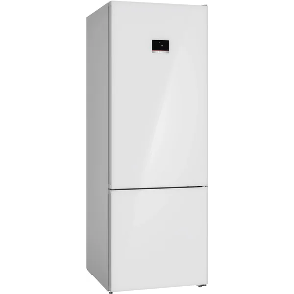 Serie|6 Отдельностоящий холодильник с нижней морозильной камерой 193*70*80 см белое стекло