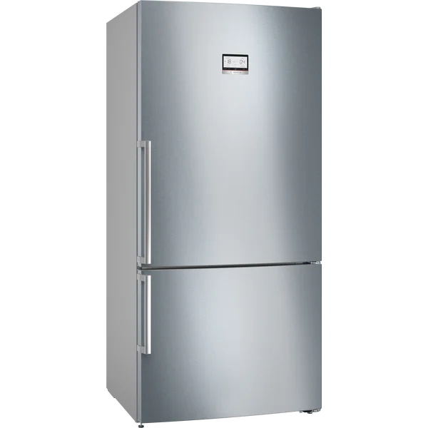 Serie|6 Отдельностоящий холодильник с нижней морозильной камерой 186*86*80 см стальной