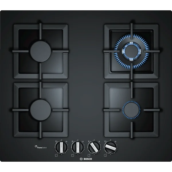 Serie|6 Газовая варочная поверхность 60 см с wok конфоркой черная