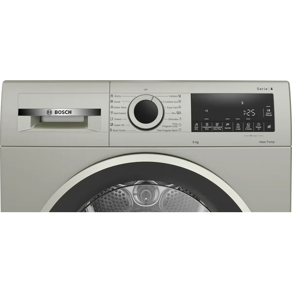 Serie|4 Сушильная машина с тепловым насосом 9 кг серебристая