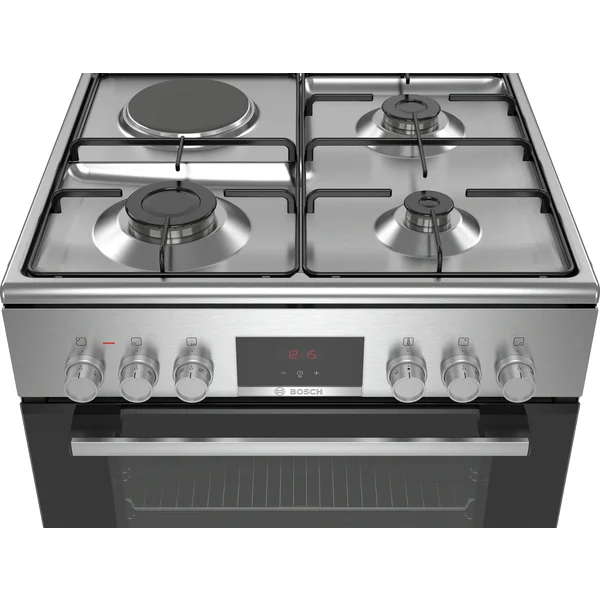 Serie|6 Плита комбинированная нерж сталь 3 газ/1 электроконфорка