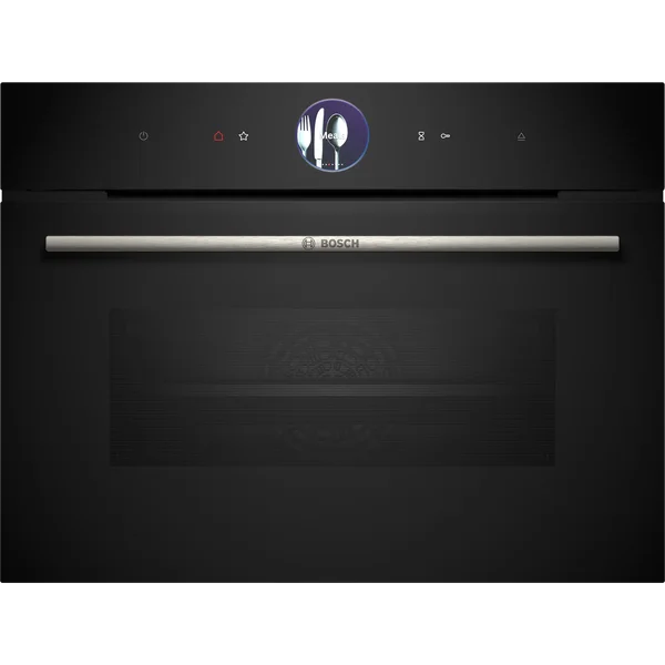 Serie|8 Компактный встроенный духовой шкаф с пароваркой 60 х 45 см черный